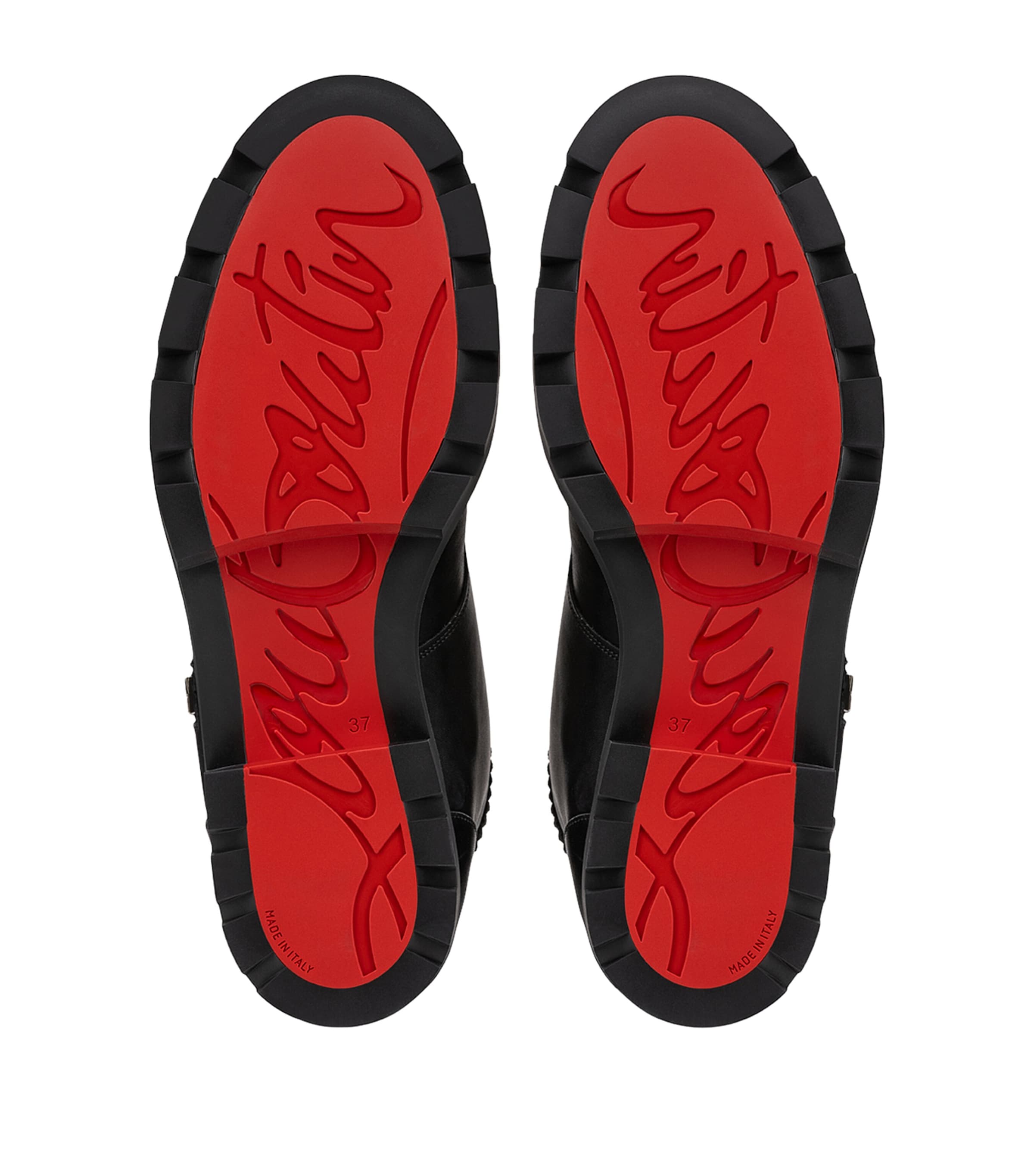 Christian Louboutin Black En Hiver Leather Biker Boots | Harrods US