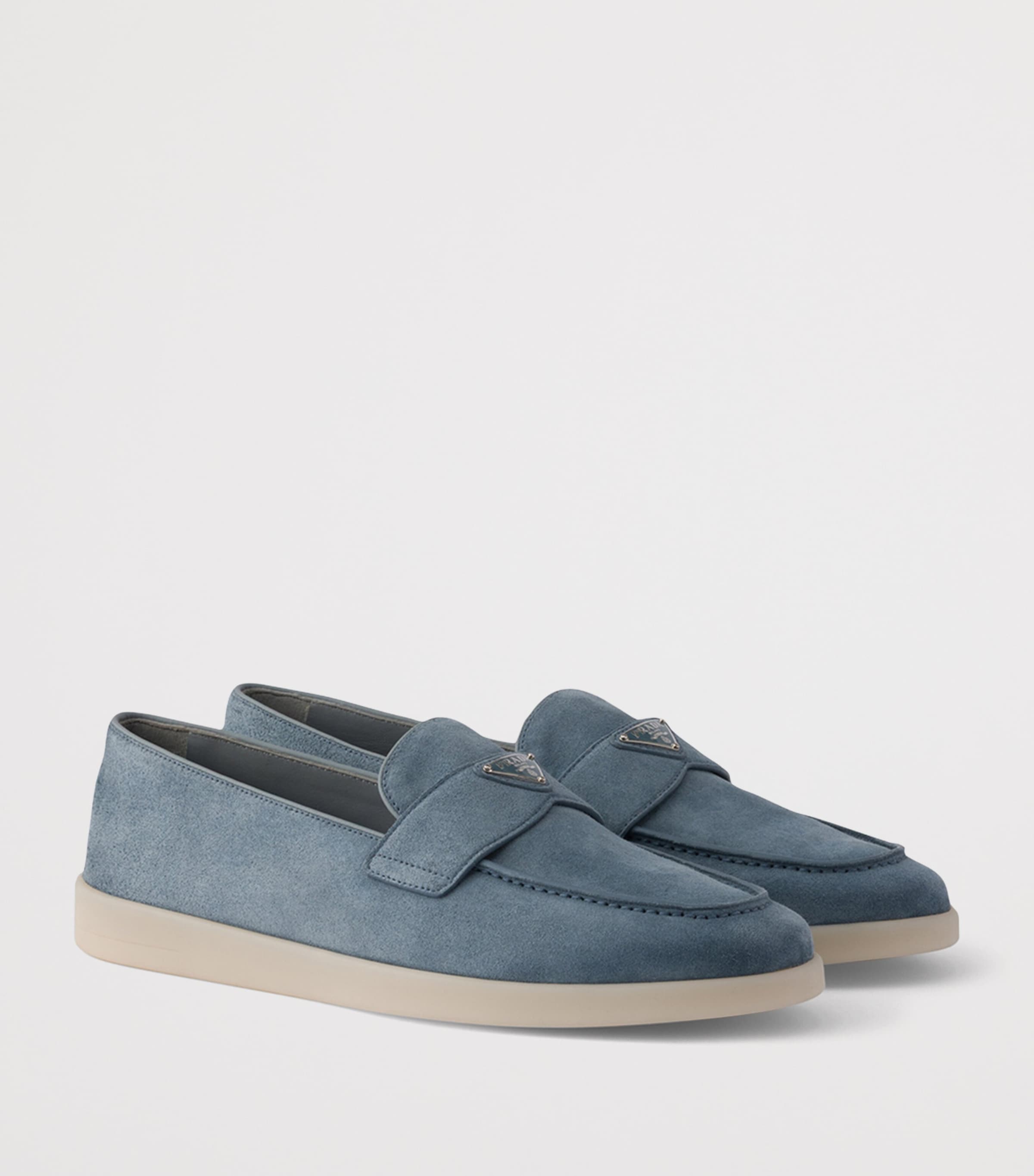 Prada Suede Loafers Blue Image 2