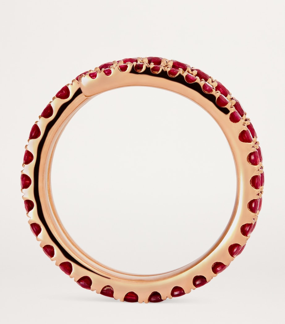 Rose Gold and Ruby Coil Ring ROSE GOLD Image 2