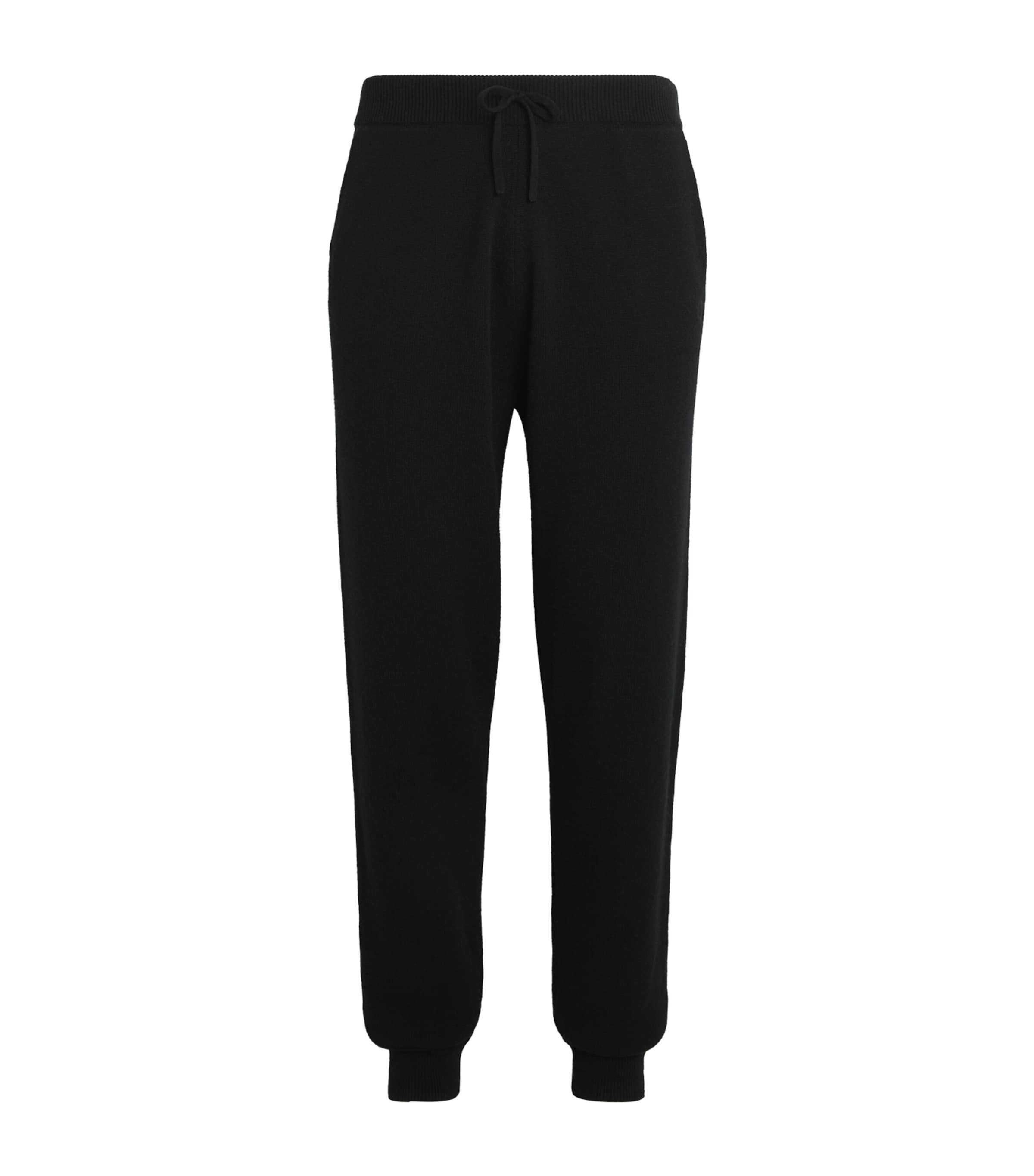 Harrods Mens Cashmere Sweatpants Black Image 1