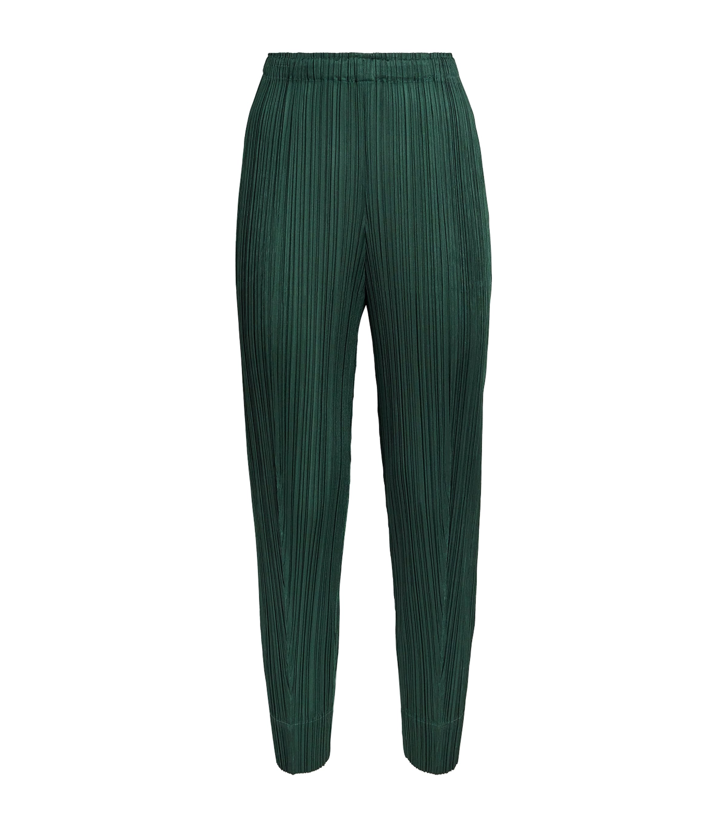 Shop Issey Miyake Ufo Slim Trousers In Green