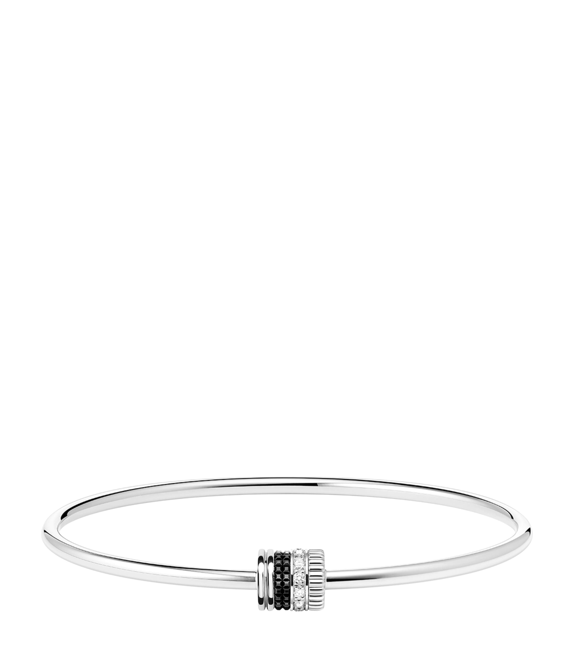 Boucheron 18kt White Gold Quatre Black Edition Diamond Bracelet In Black