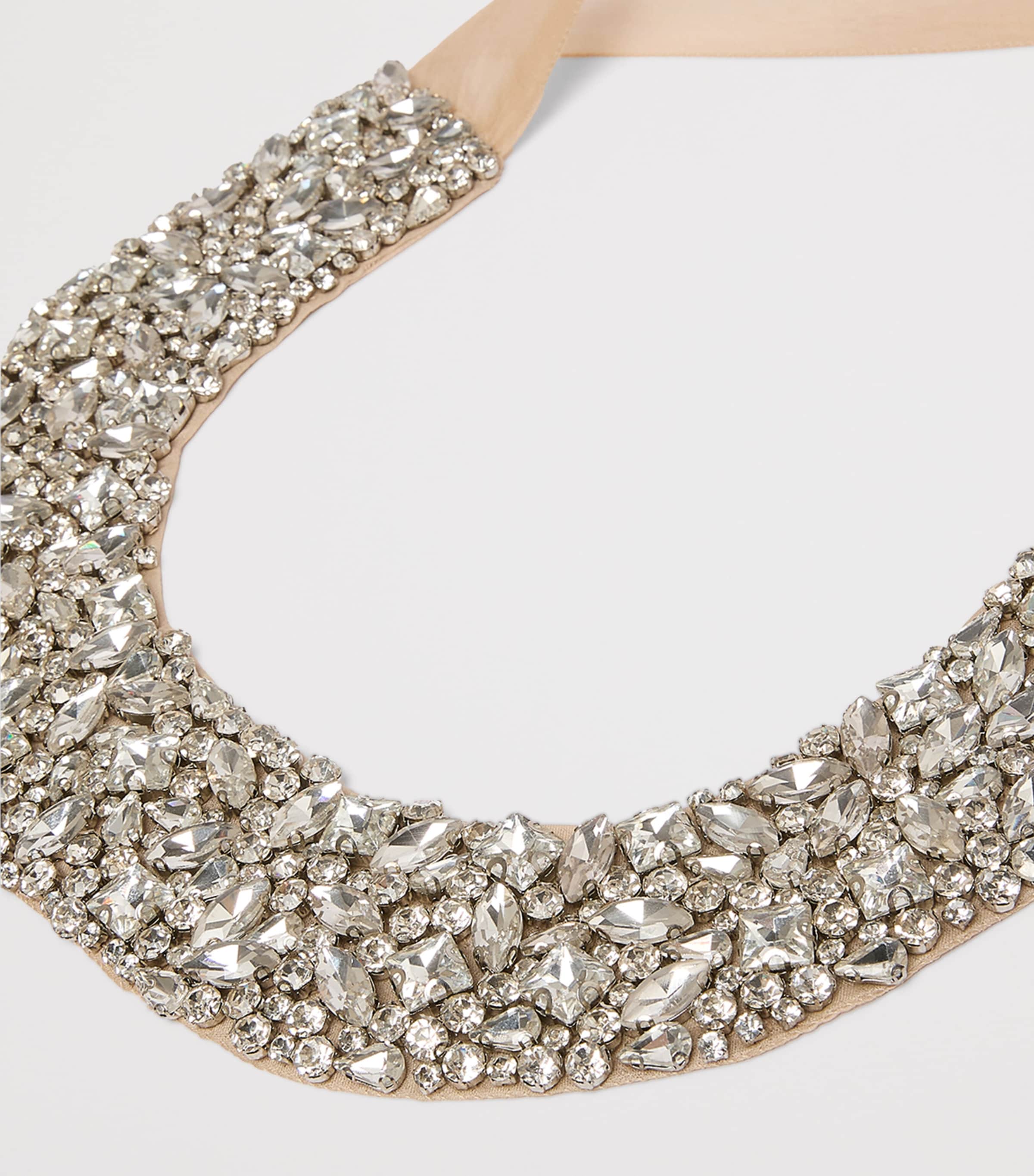 Marina Rinaldi Embellished Silk Choker Nudo Image 4
