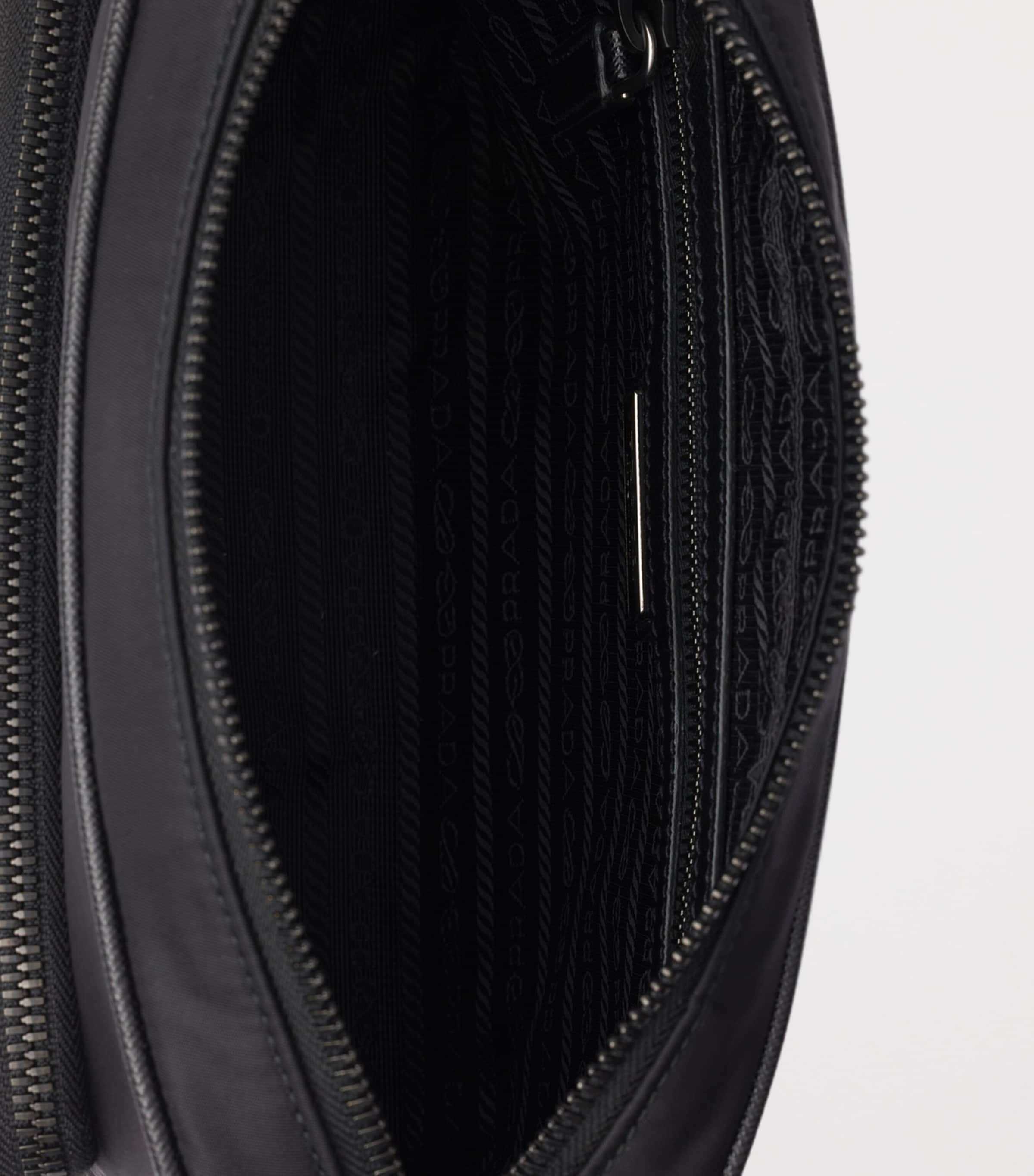 Re-Nylon Saffiano Leather-Trim Shoulder Bag F0002 Image 5