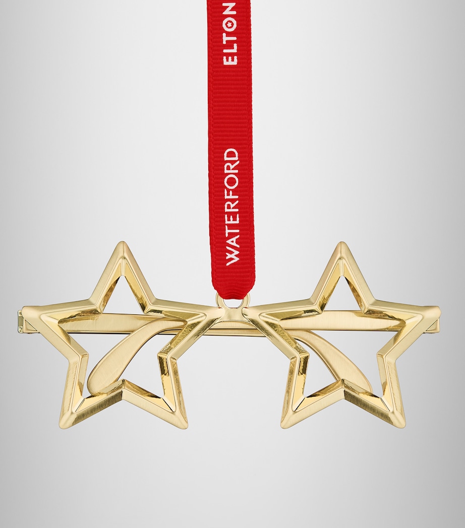 Elton John Star Glasses Ornament GOLD Image 3