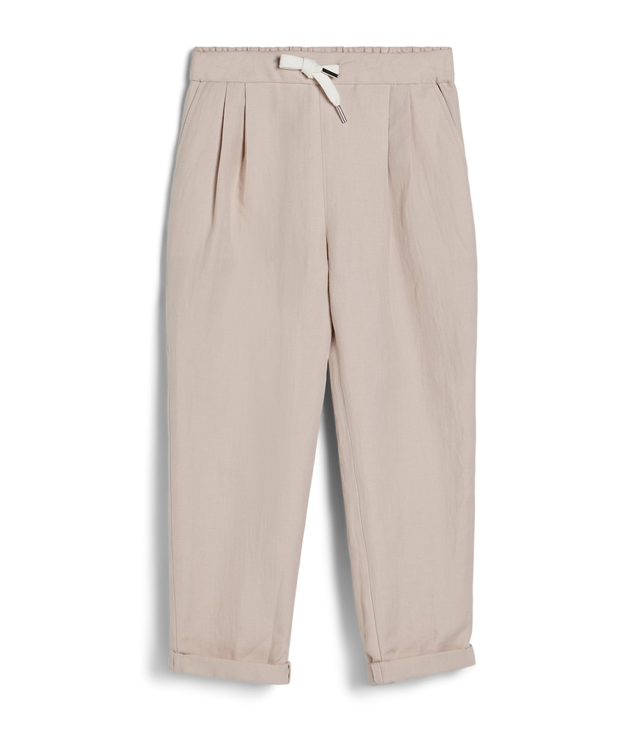 Brunello Cucinelli Kids Linen-Cotton Trousers (4-6 Years) Image 1