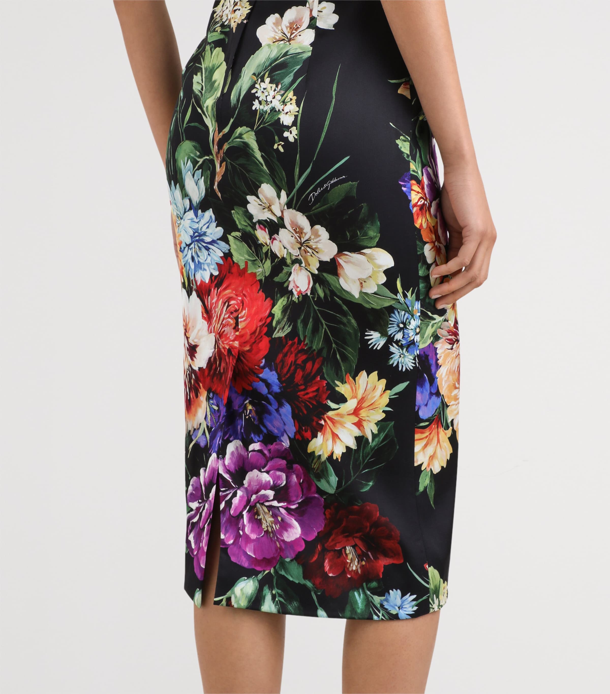 Floral Print Midi Dress HN5PC-B.FIORI CRET. Image 5