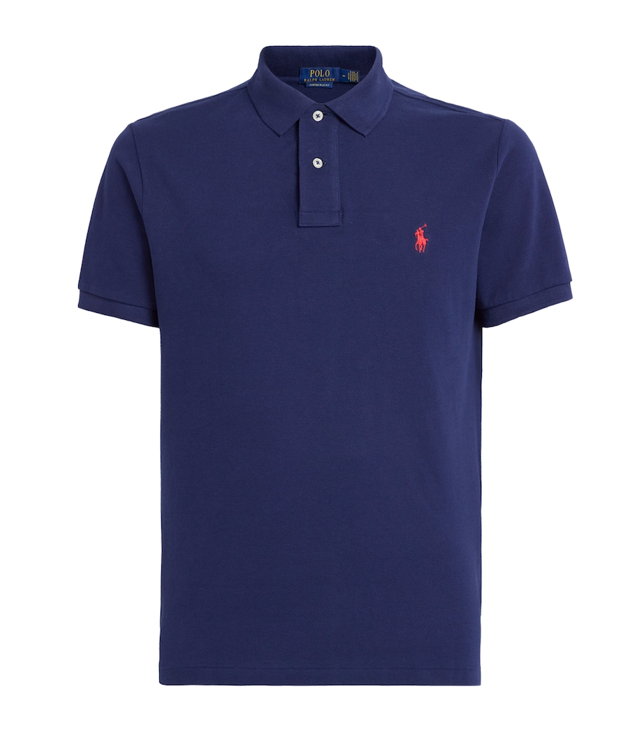 Cotton Mesh Custom-Fit Polo Shirt NEWPORT NAVY Image 1