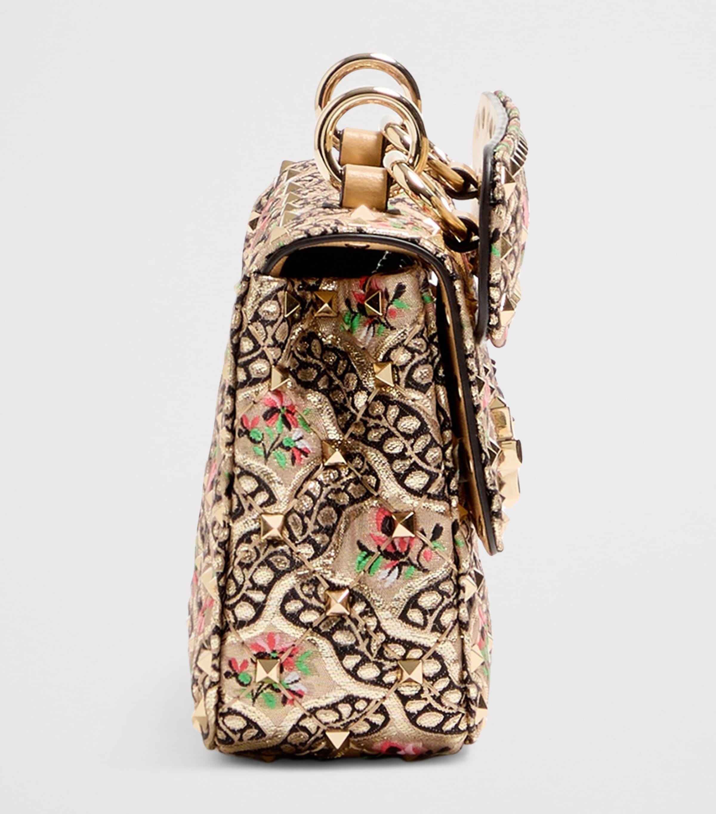 Valentino Garavani Small Jacquard Rockstud Spike Shoulder Bag Image 3