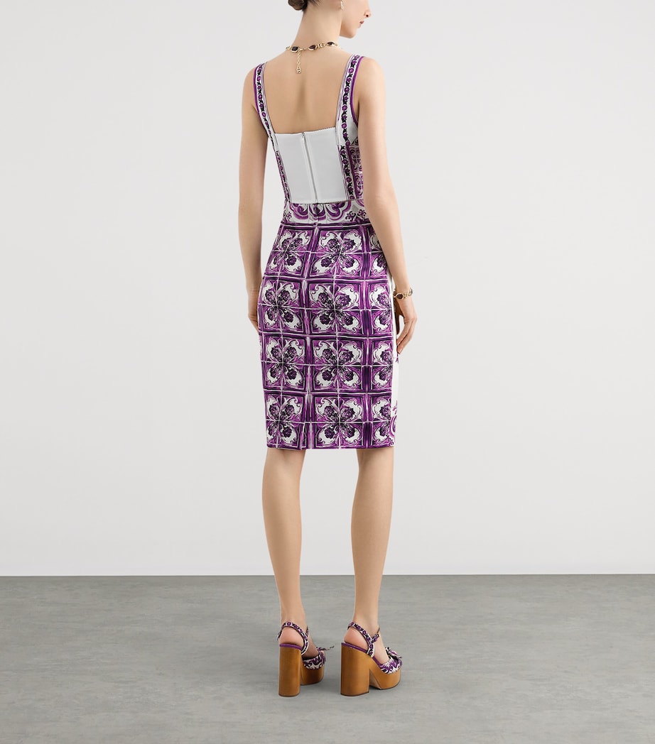 Printed Bustier Top IP3TN-MAIOLICA VIOLA Image 3