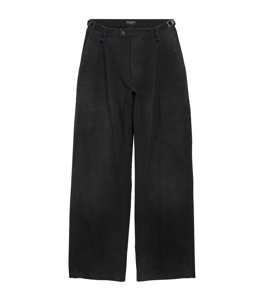 Cotton Wide-Leg Trousers 1000 Image 1