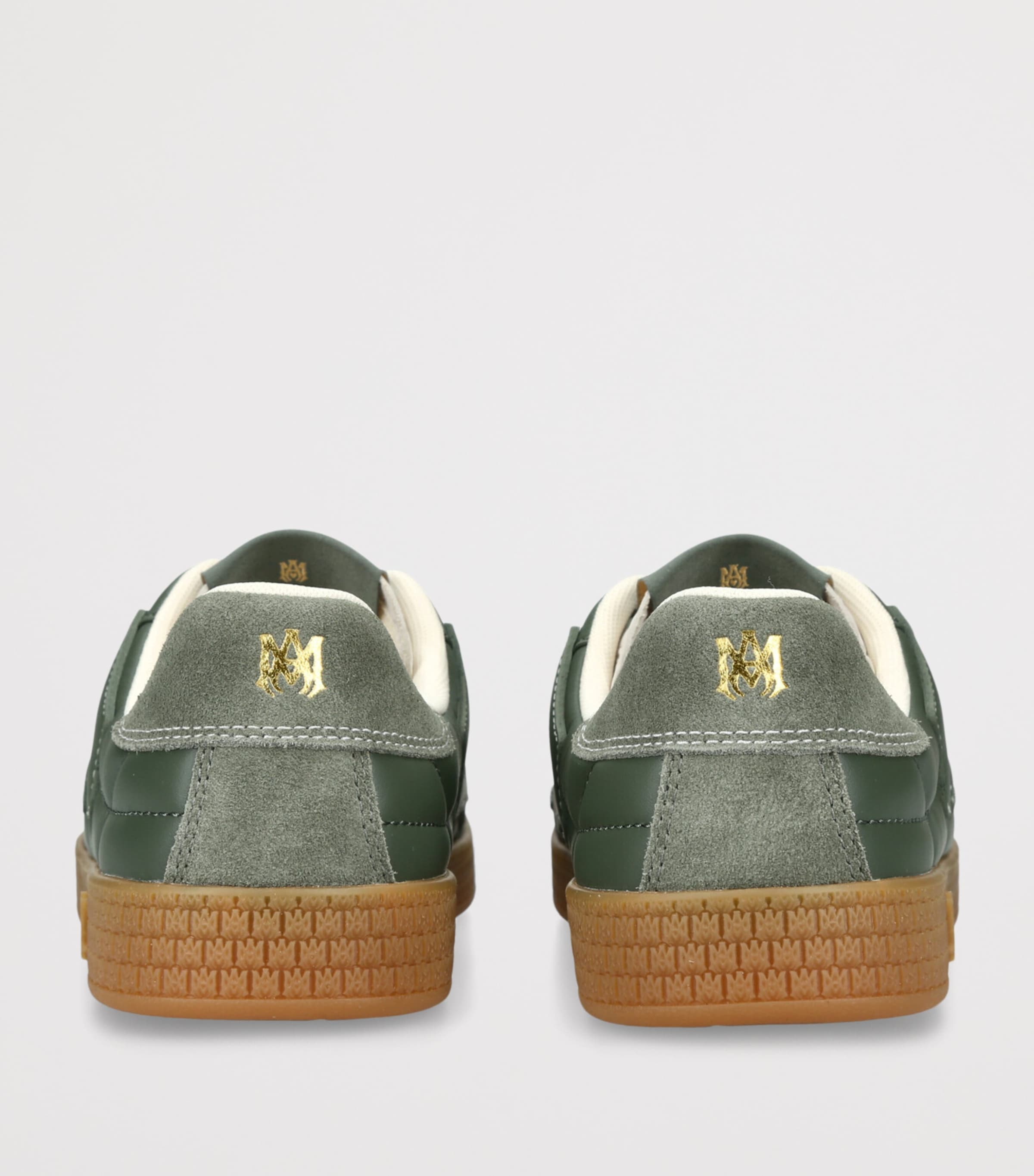 AMIRI Leather Pacific Football Sneakers Mid Green Image 2