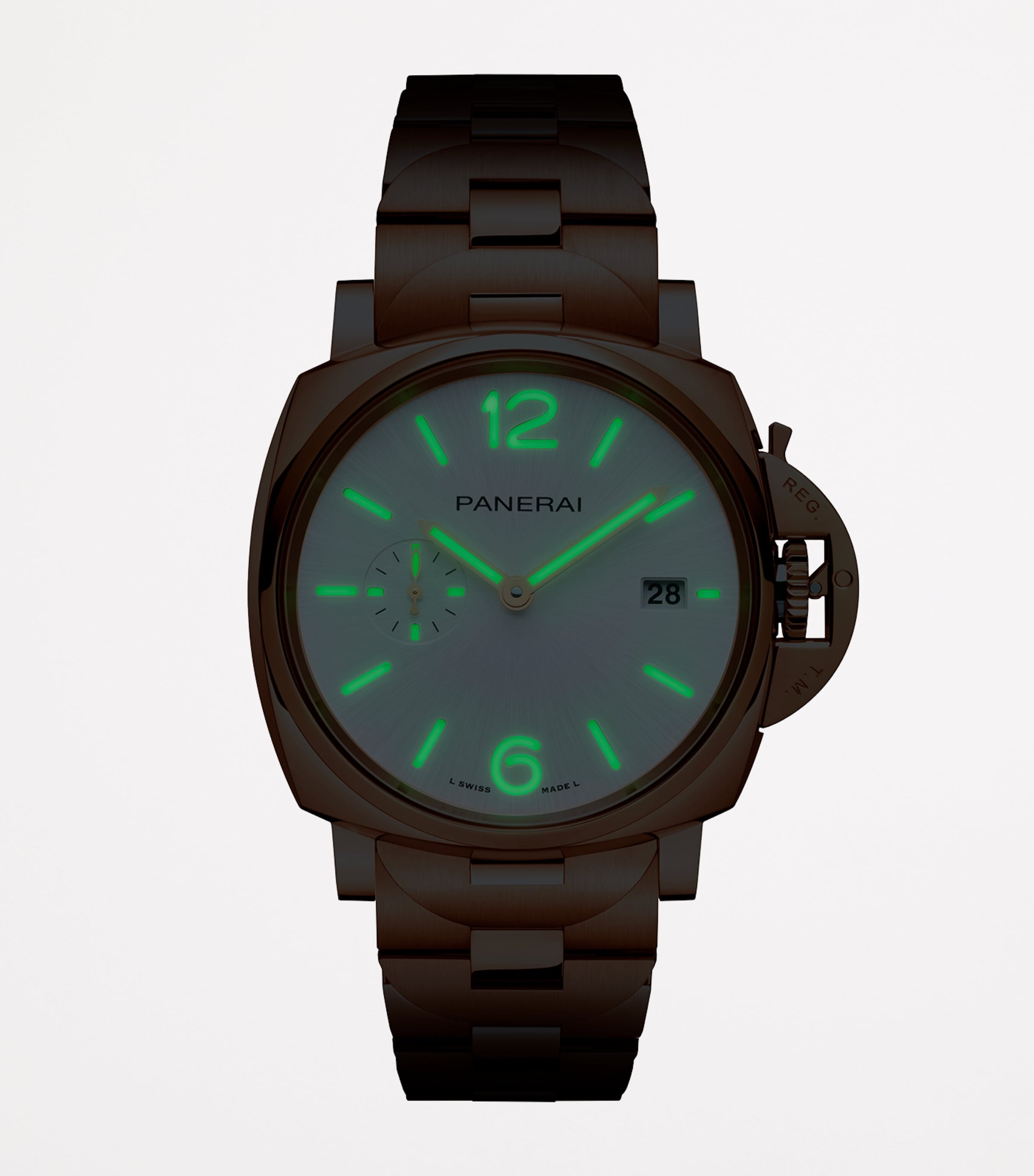 Rose Gold Luminor Due TuttoOro Watch 42mm WHITE Image 7