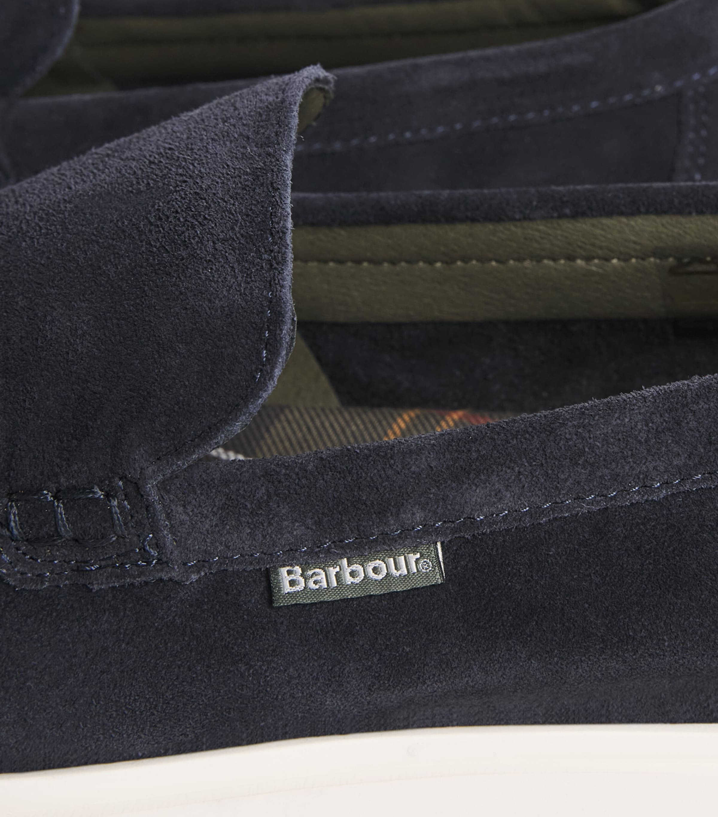 Barbour Suede Carty Loafers Navy Image 7