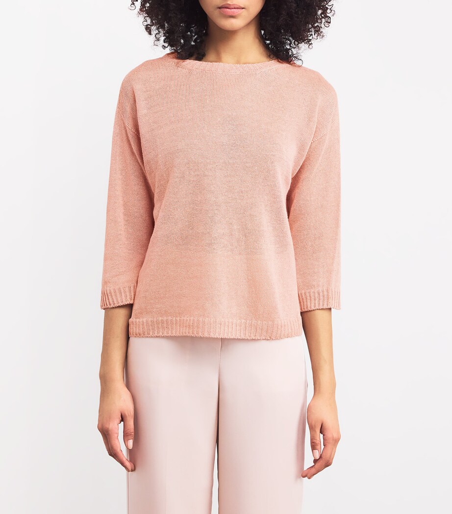 Linen Sweater PINK Image 3