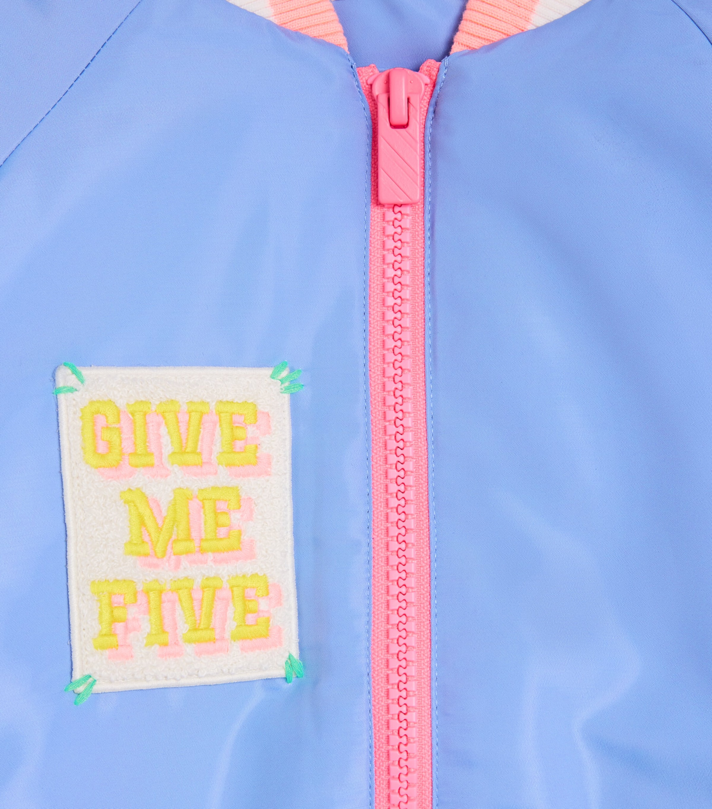 Quilted Appliqué Bomber Jacket (8-12 Years) PALE BLUE Image 3