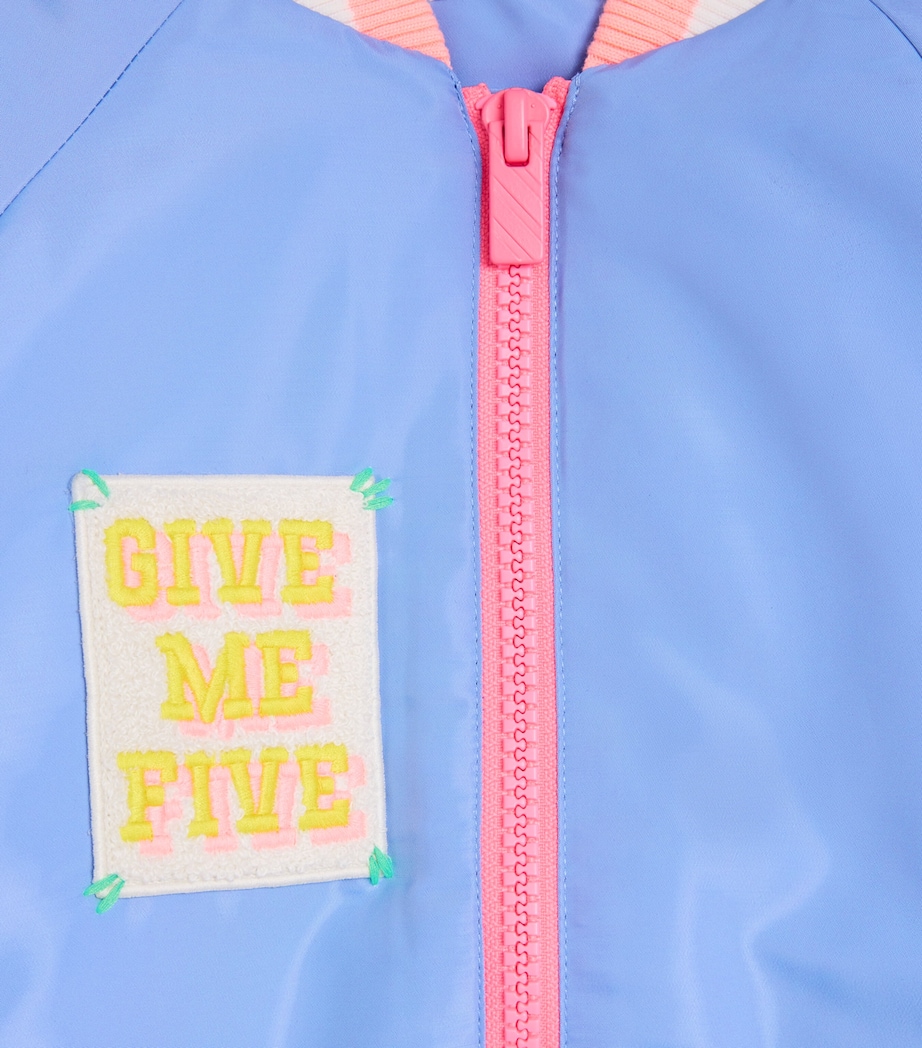 Quilted Appliqué Bomber Jacket (2-6 Years) PALE BLUE Image 3