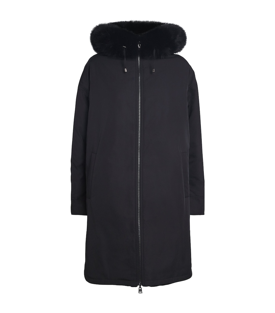 Fox-Rabbit Fur-Trim Parka C99 Image 1