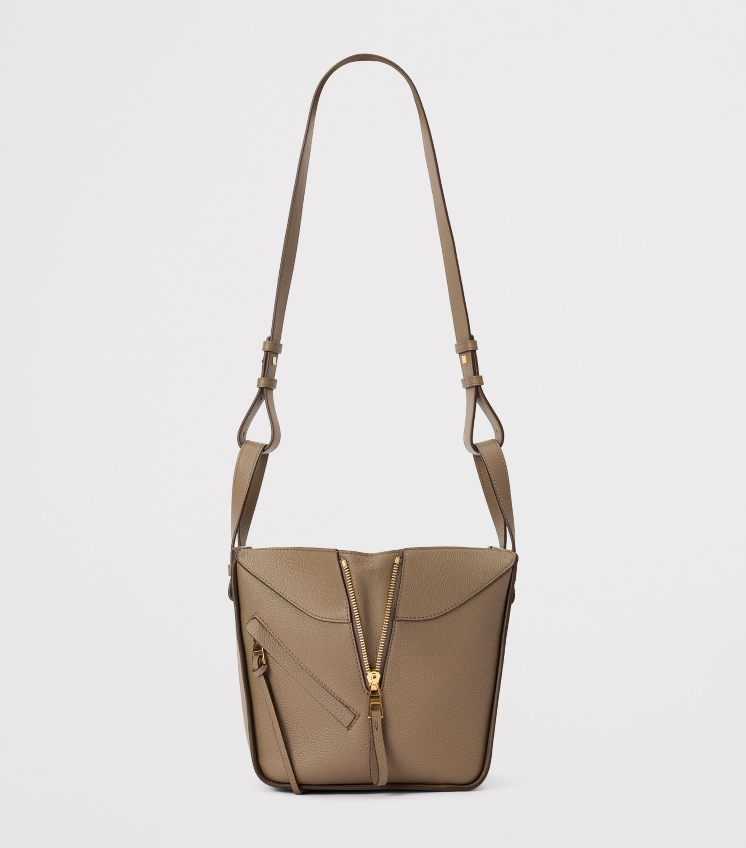 Leather Hammock Top-Handle Bag TAUPE Image 5