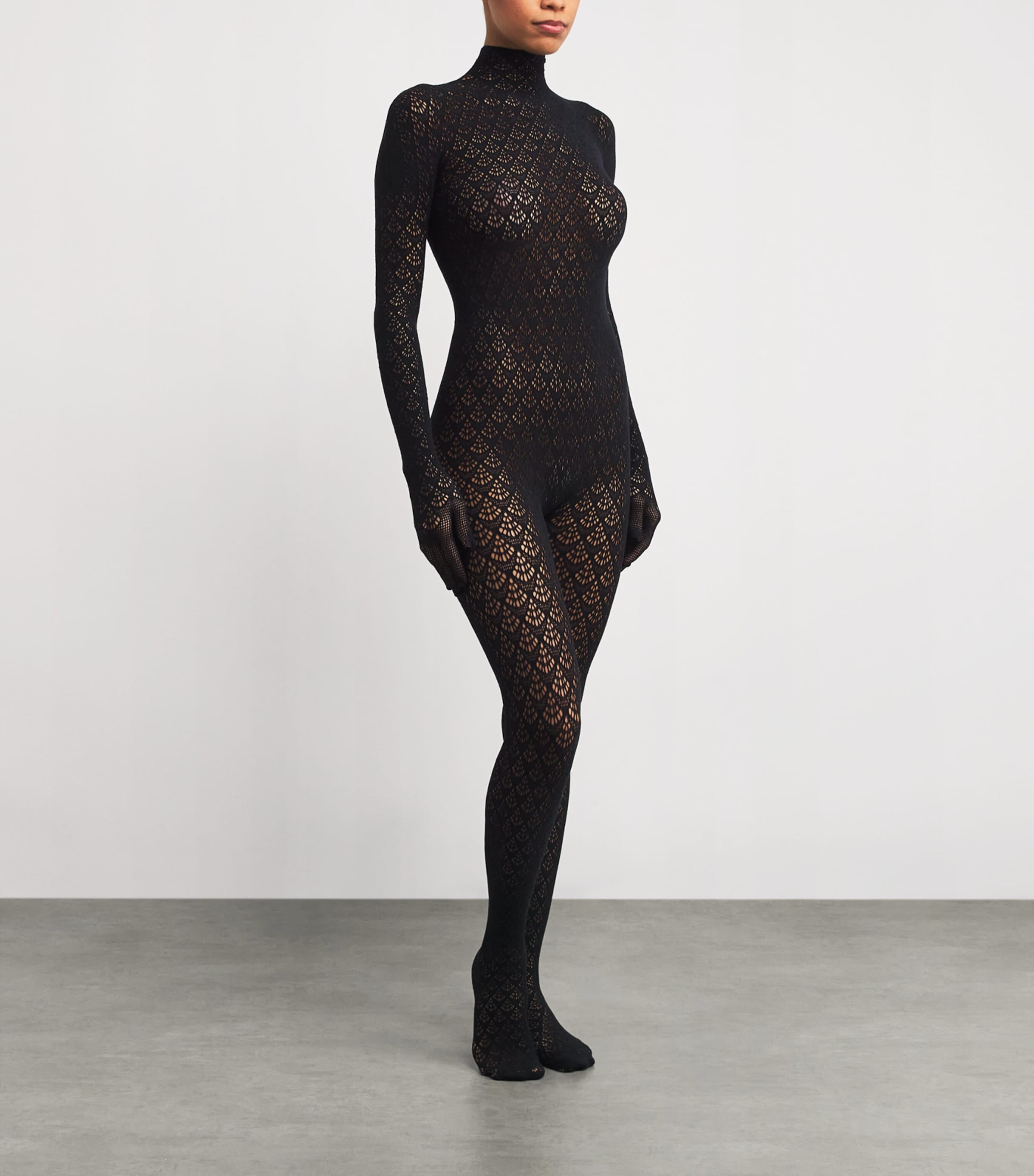Mermaid Net Catsuit 7005 BLACK Image 2