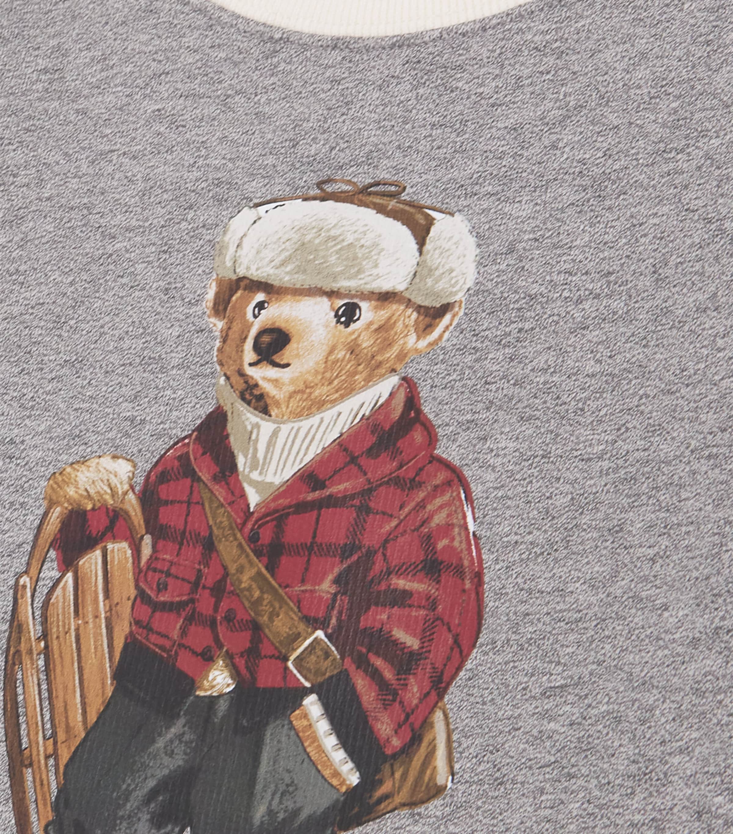 Ralph Lauren Kids Cotton-Blend Polo Bear Sweatshirt (6-14 Years) Grey Image 3