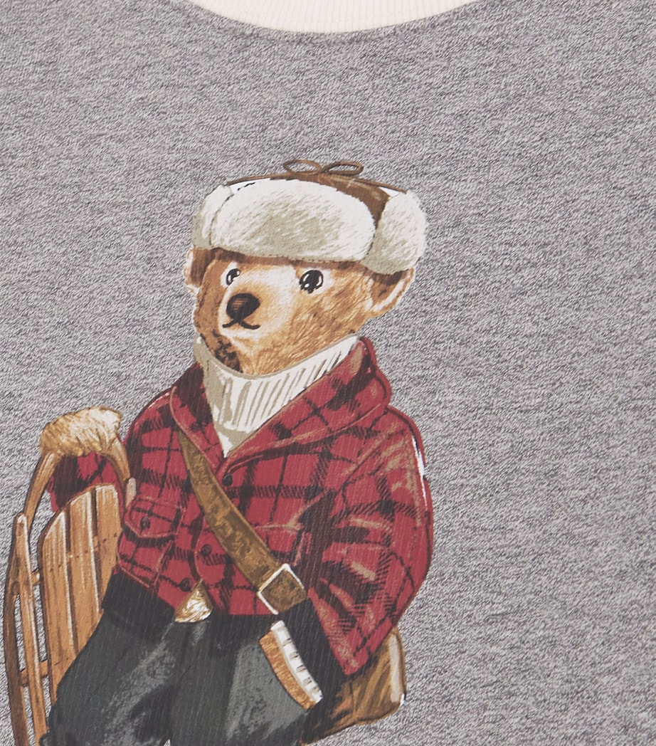 Cotton-Blend Polo Bear Sweatshirt (6-14 Years) GREY Image 3