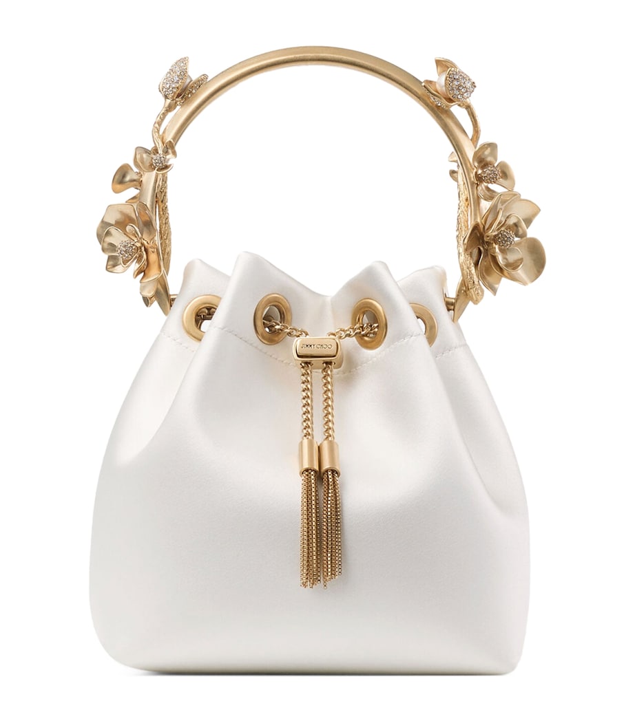 Bon Bon Satin Top-Handle Bag IVORY/GOLD Image 1