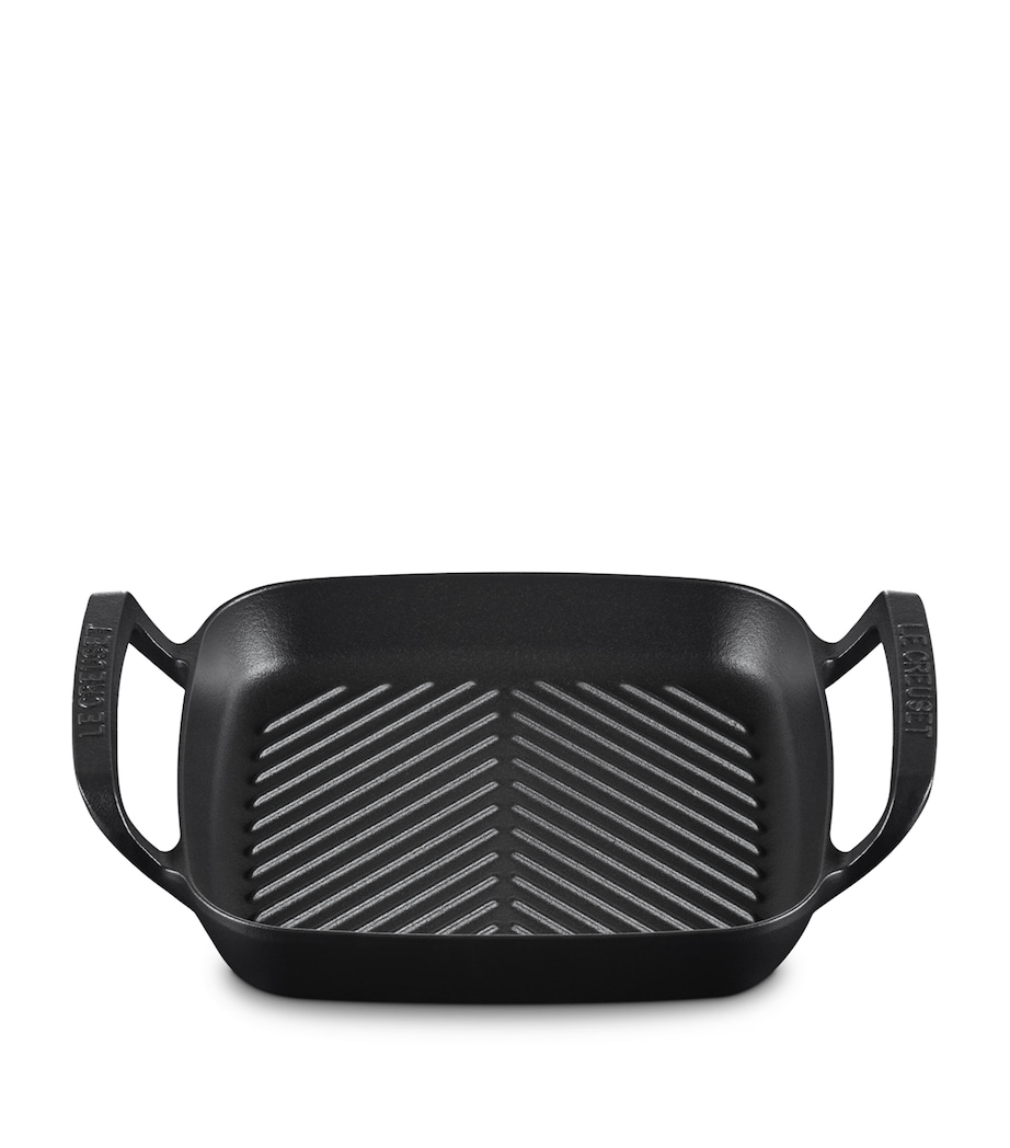 Le Creuset Cast Iron Square BBQ Grill (26cm) Satin Black Image 1