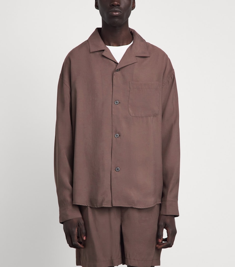 FRAME Mens Camp Collar Shirt Dsmv Image 4
