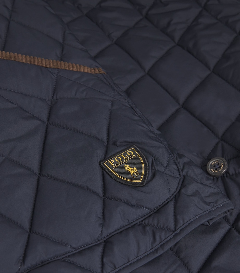 Water-Repellent Quilted Beaton Utility Gilet NAVY Image 5