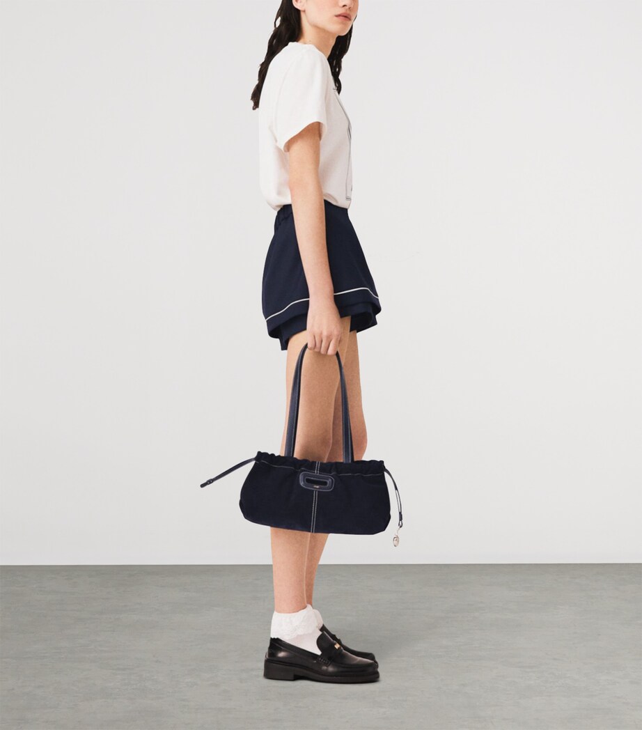 Maje Womens Pleated Skort Navy Image 3
