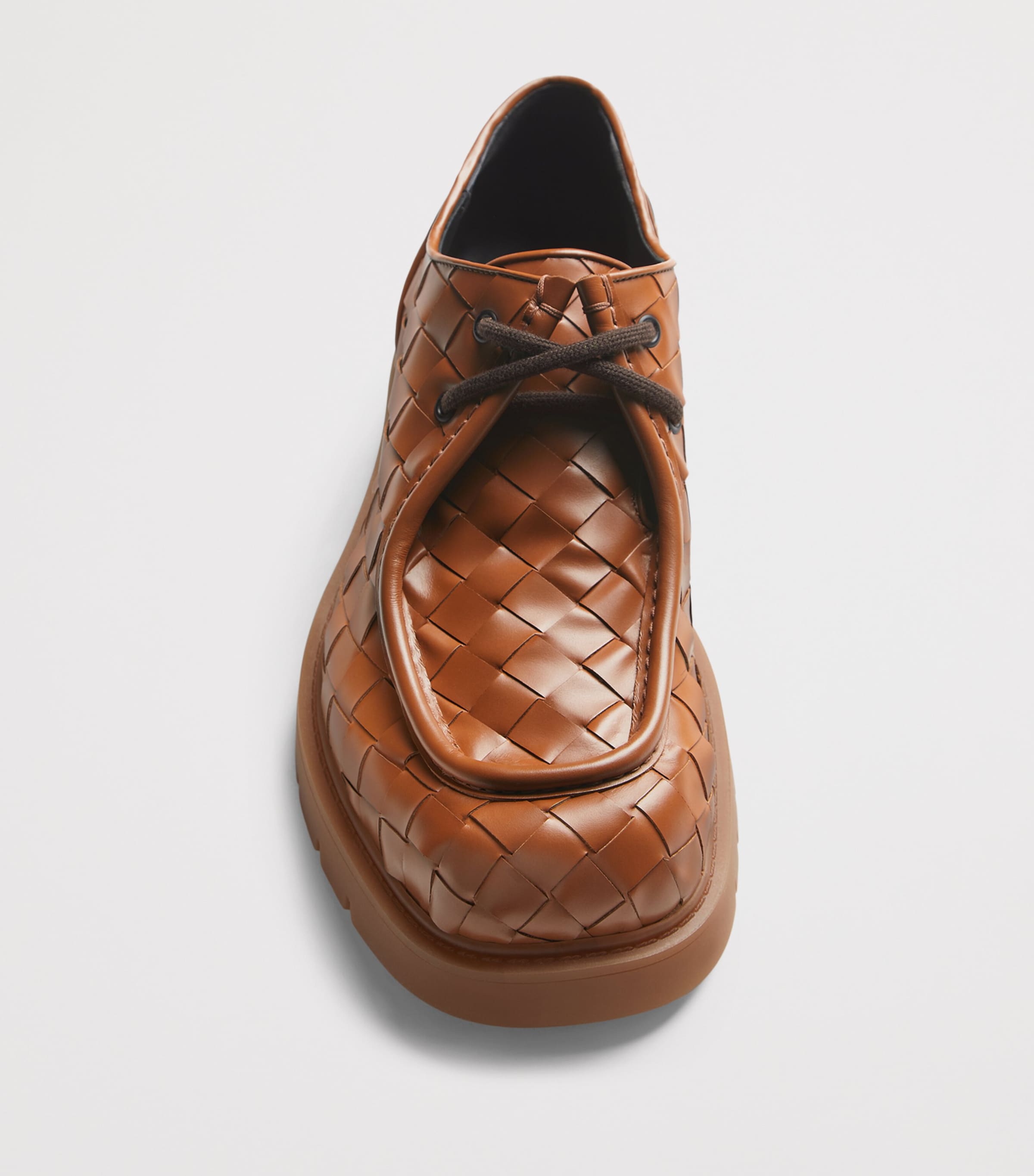 Bottega Veneta Leather Haddock Lace-Up Shoes Image 3