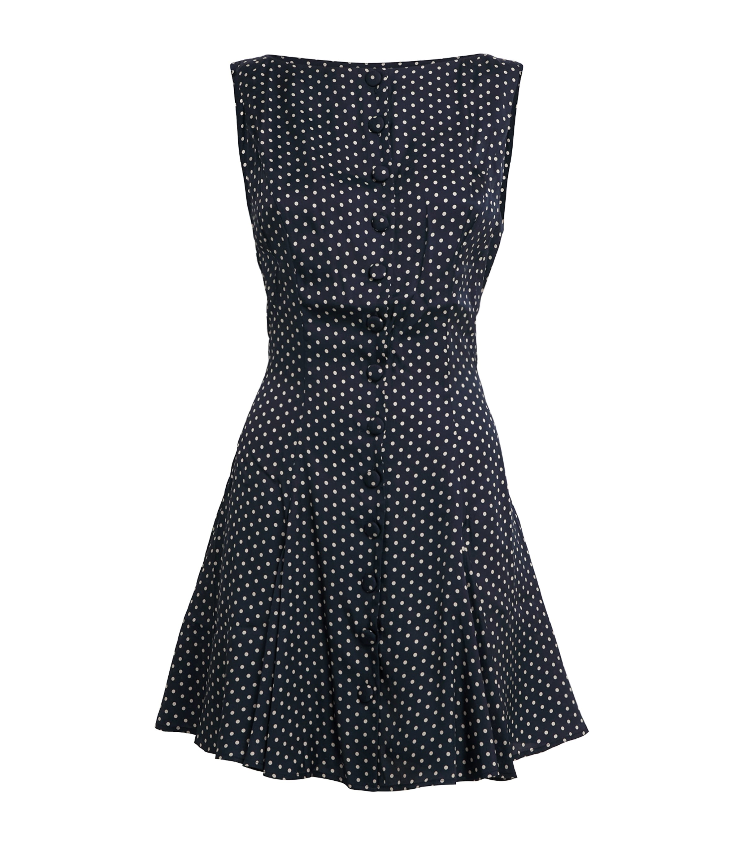 DEN Black Silk-Blend Monette Mini Dress | Harrods US