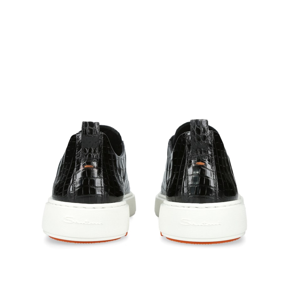 Crocodile Leather Clean Icon 2.0 Sneakers BLACK Image 2