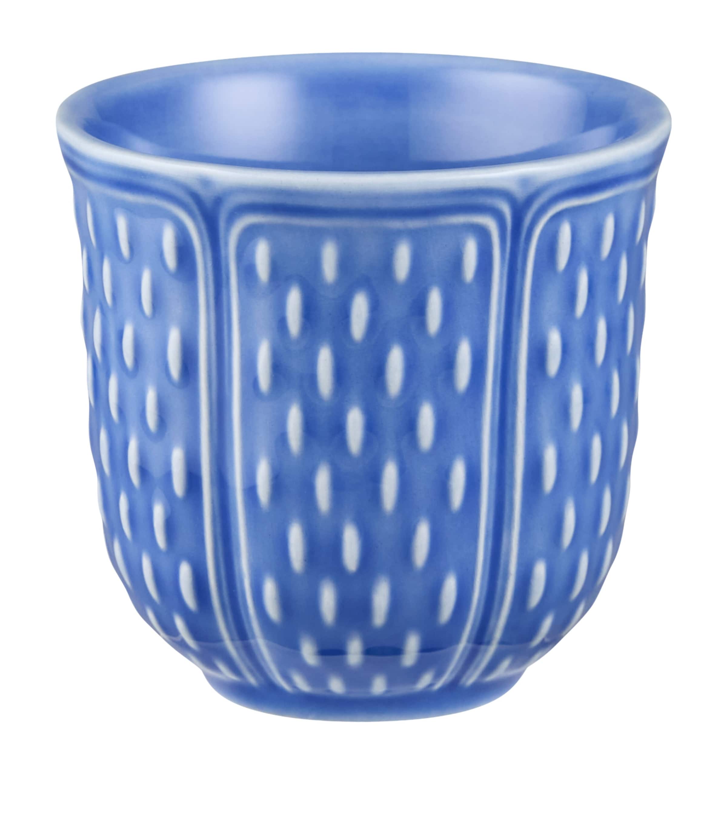 Gien Earthenware Espresso Cup Blue Image 1