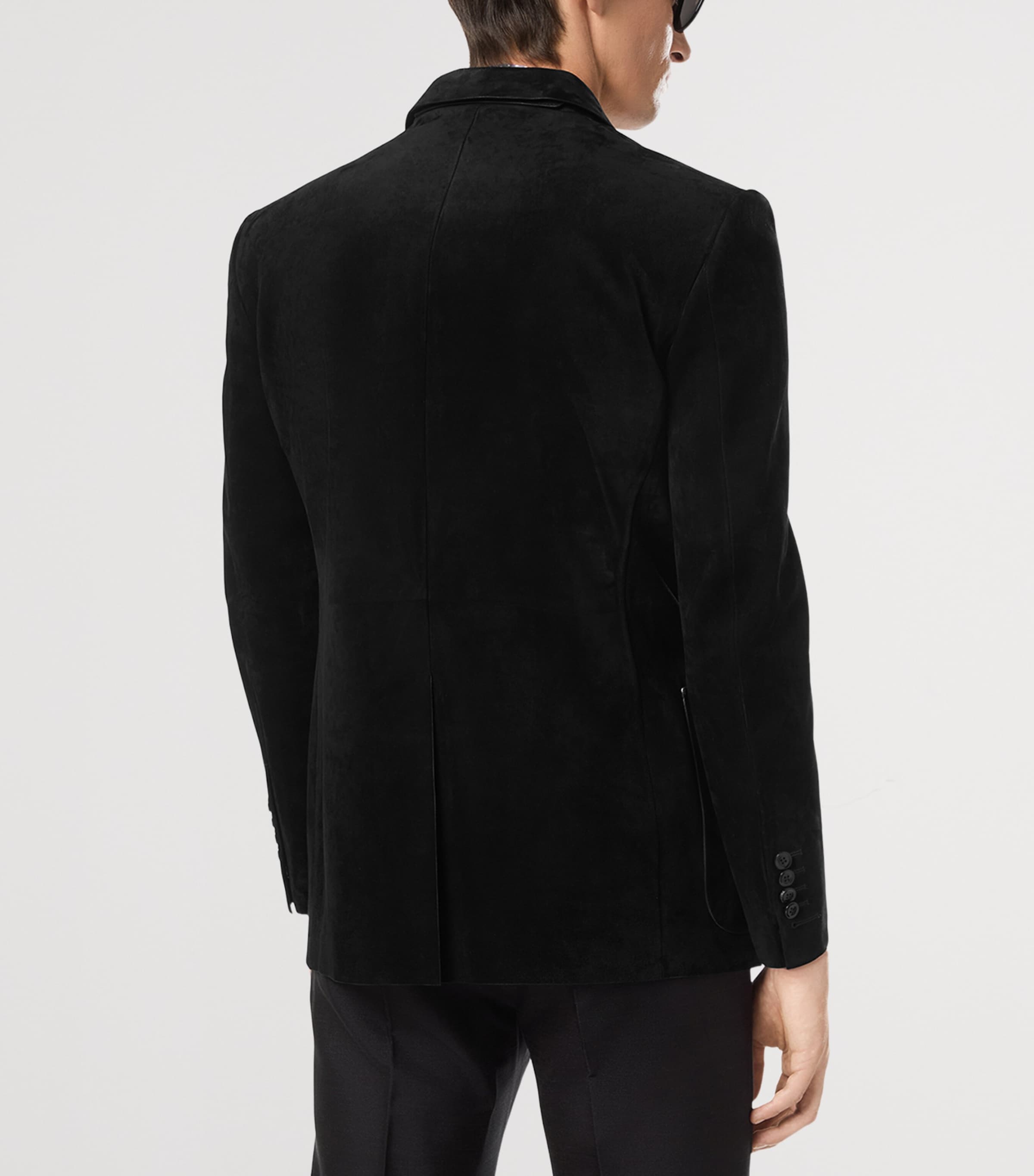 Suede Single-Breasted Blazer NAA Image 3