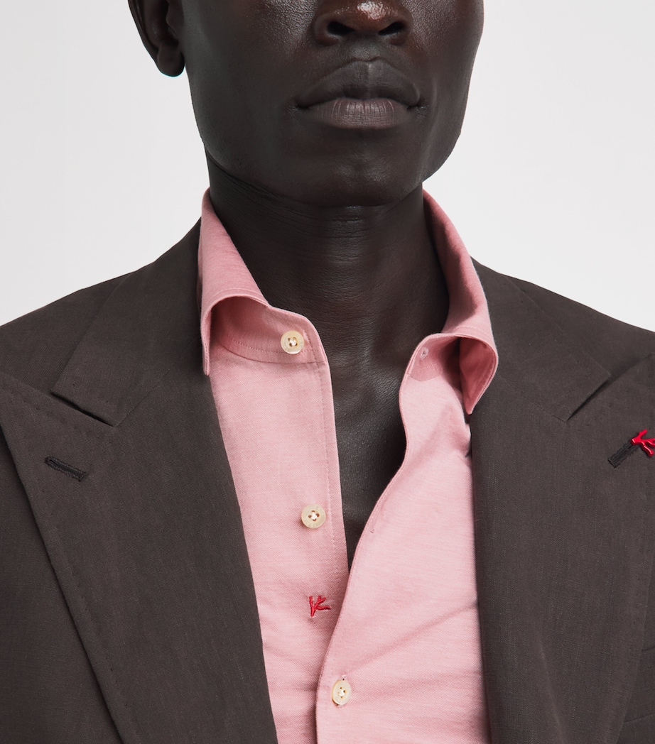 Isaia Mens Cotton Jersey Shirt Image 3