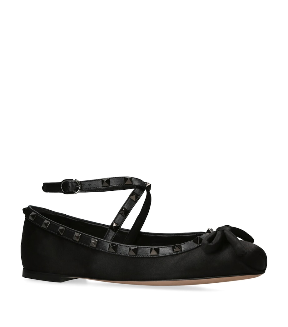 Valentino Garavani Rockstud Ballerina Flats Black Image 3