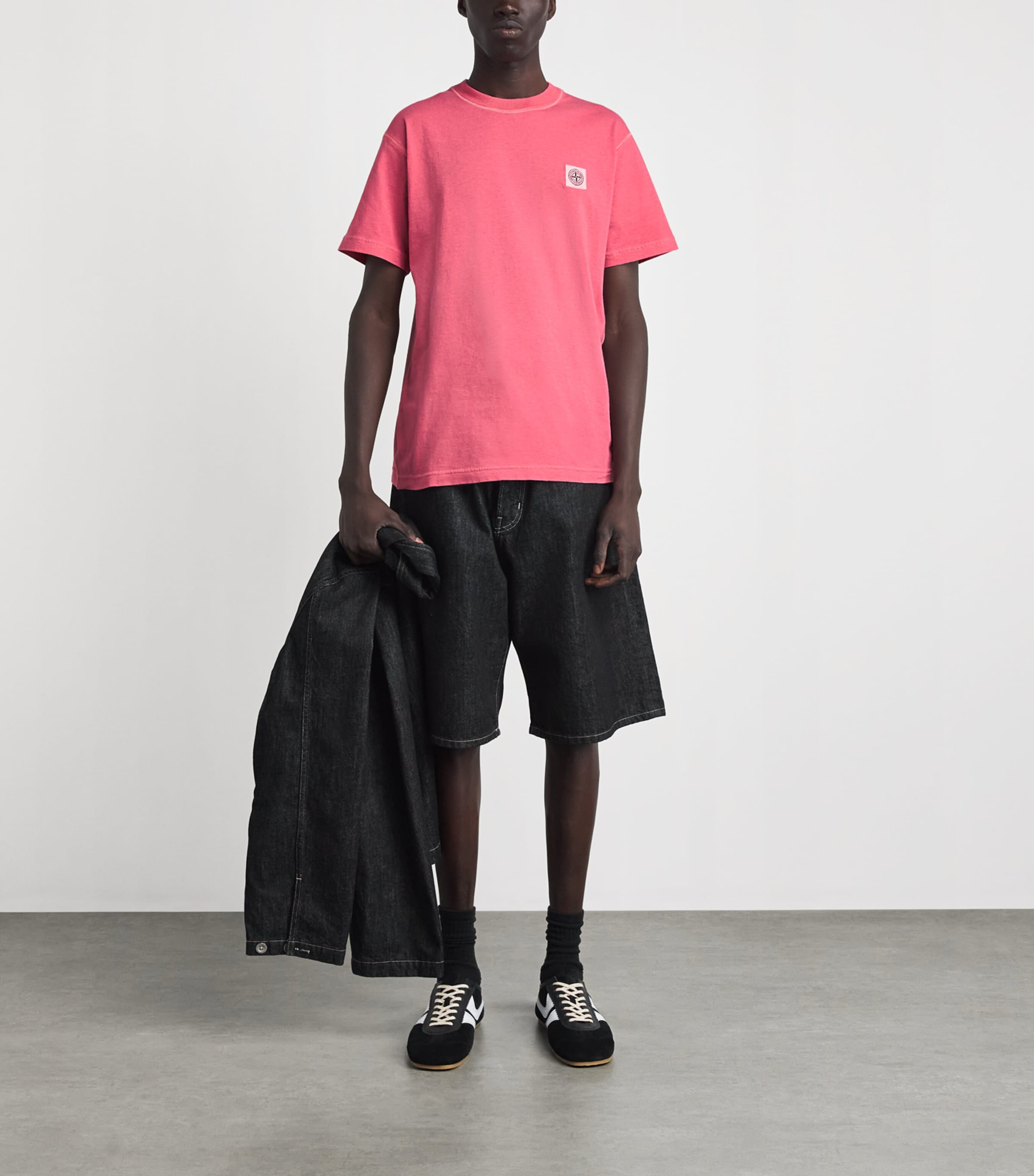 Stone Island Mens Cotton Logo T-Shirt Image 2