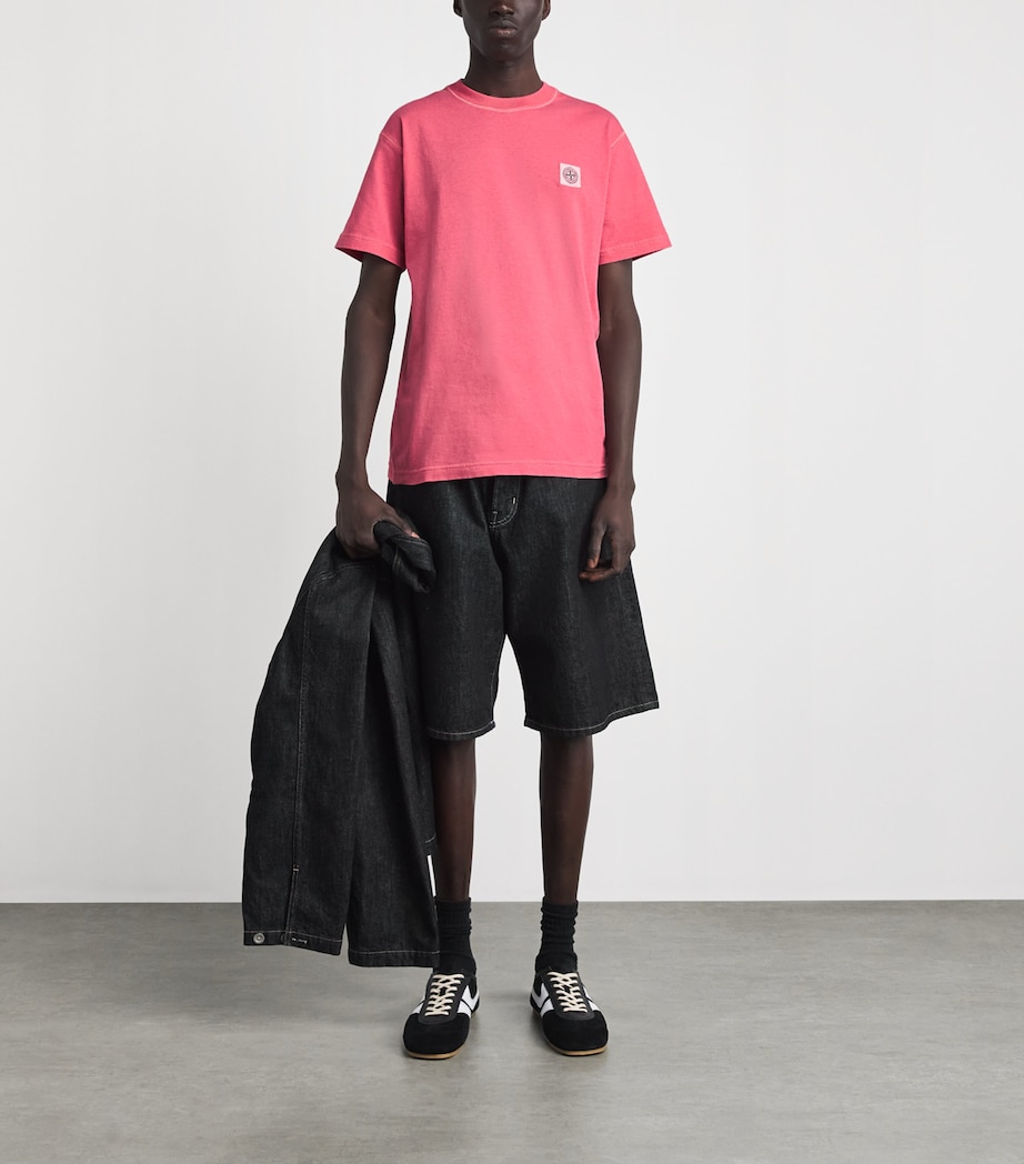 Stone Island Mens Cotton Logo T-Shirt Image 2