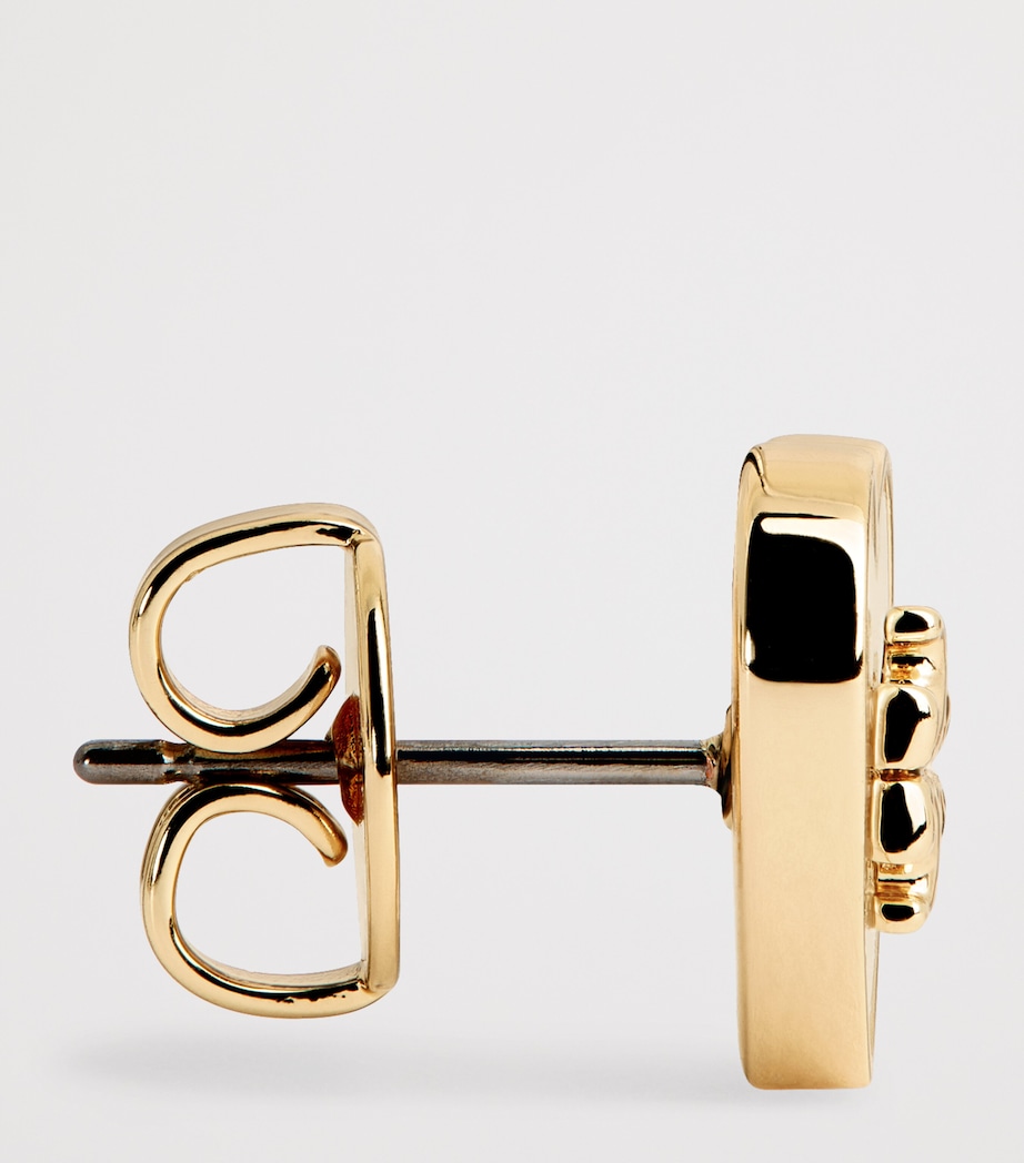 Kira Heart Stud Earrings TORY GOLD / MTHR PRL Image 4