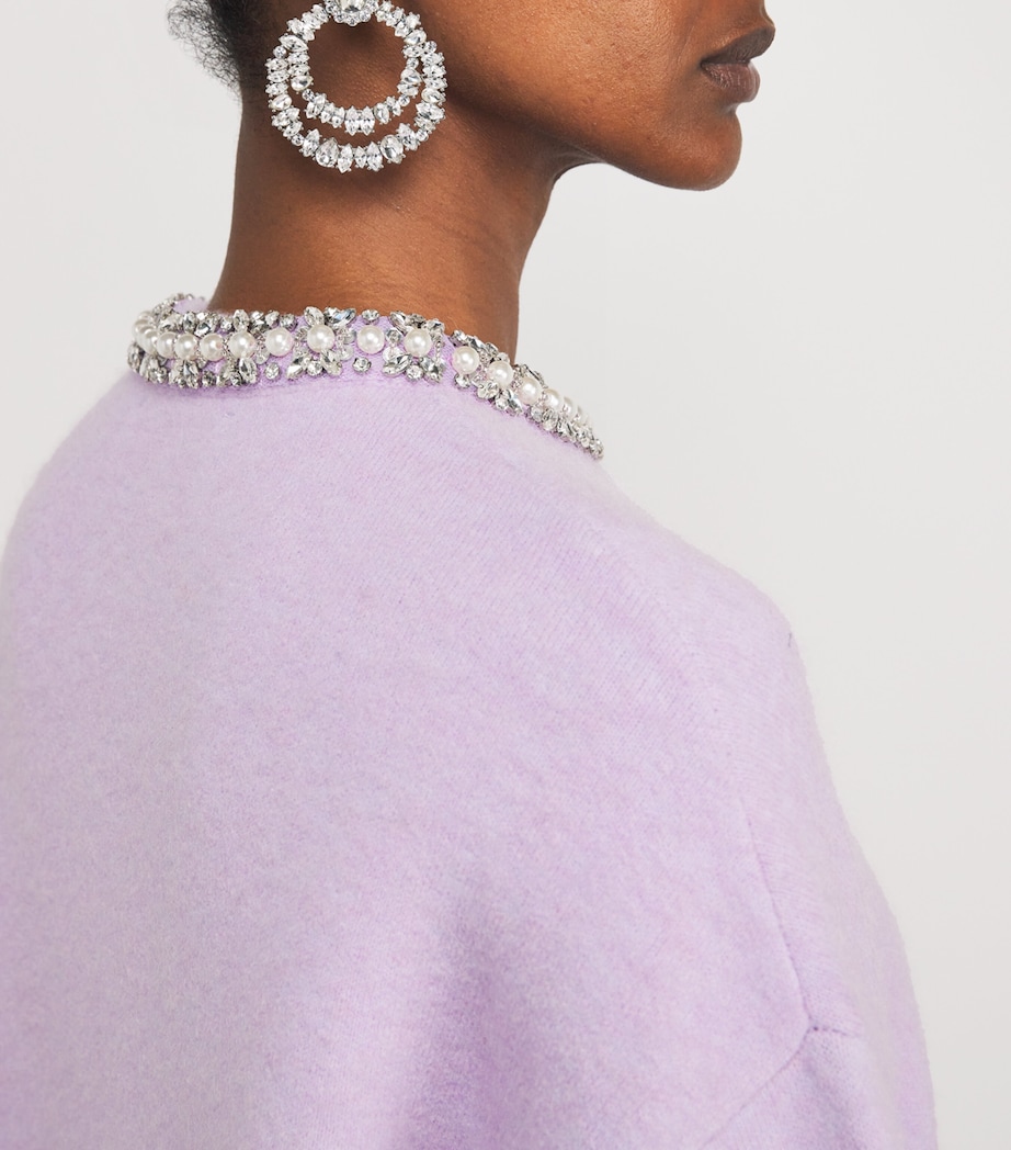 Crystal-Embellished Cardigan LILAC Image 6