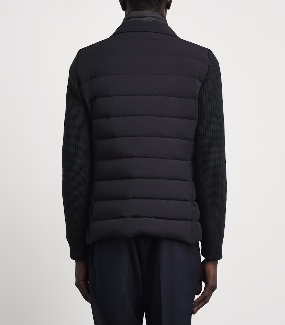 Moorer Mens Hybrid Rogers Jacket Dark Blu Image 5