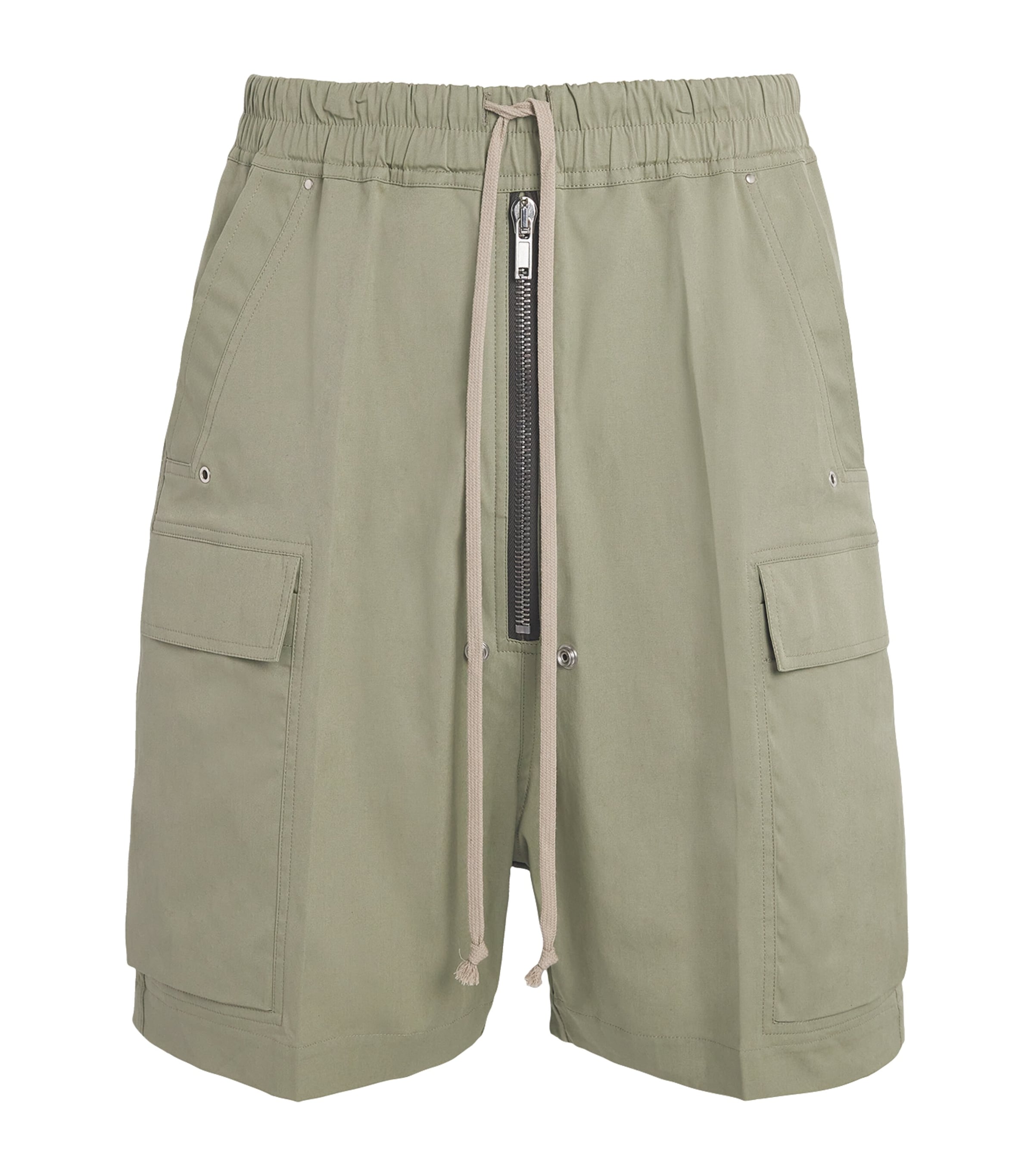 Rick Owens Mens Stretch-Cotton Cargobela Shorts Image 1