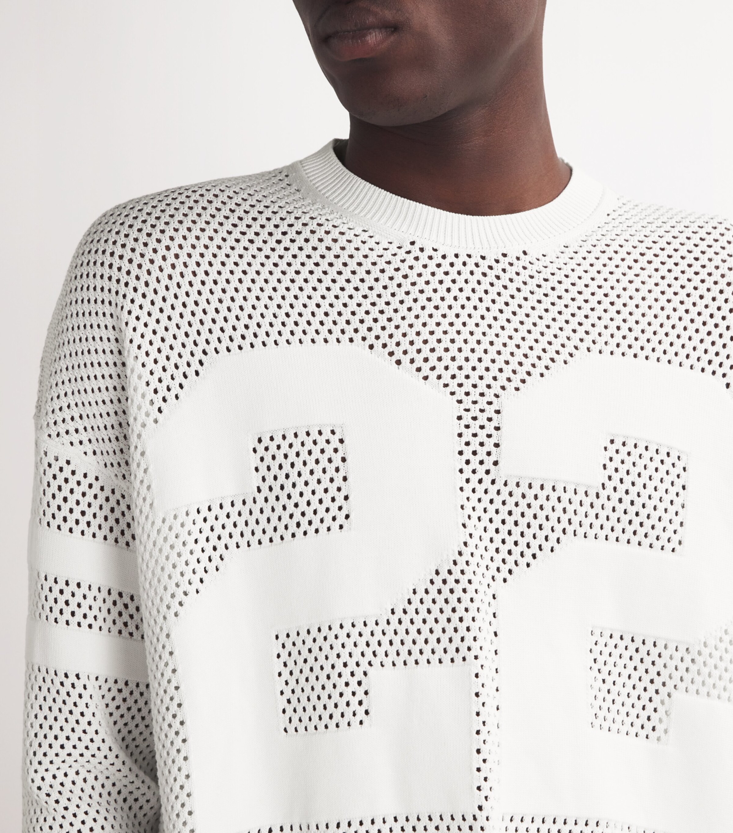 AMIRI Mens Cotton Knit 22 T-Shirt White Image 6