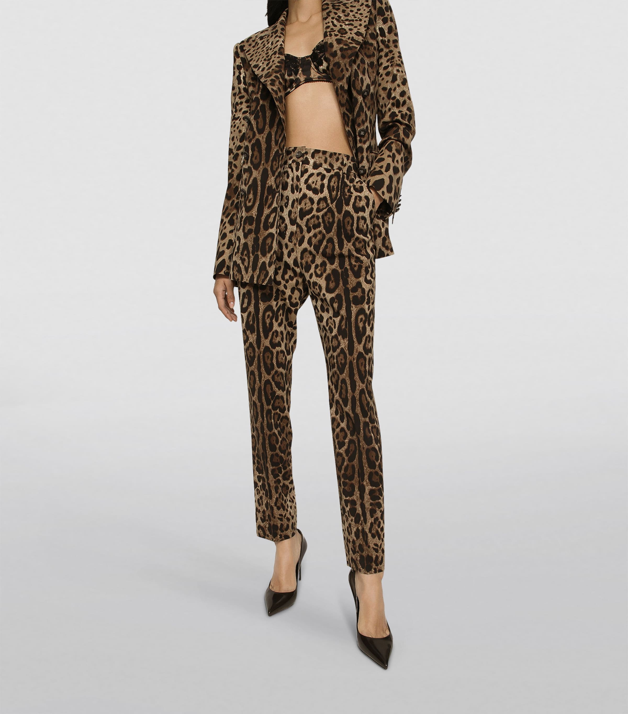 Leopard Print Tailored Trousers HY13M-LEO N Image 3