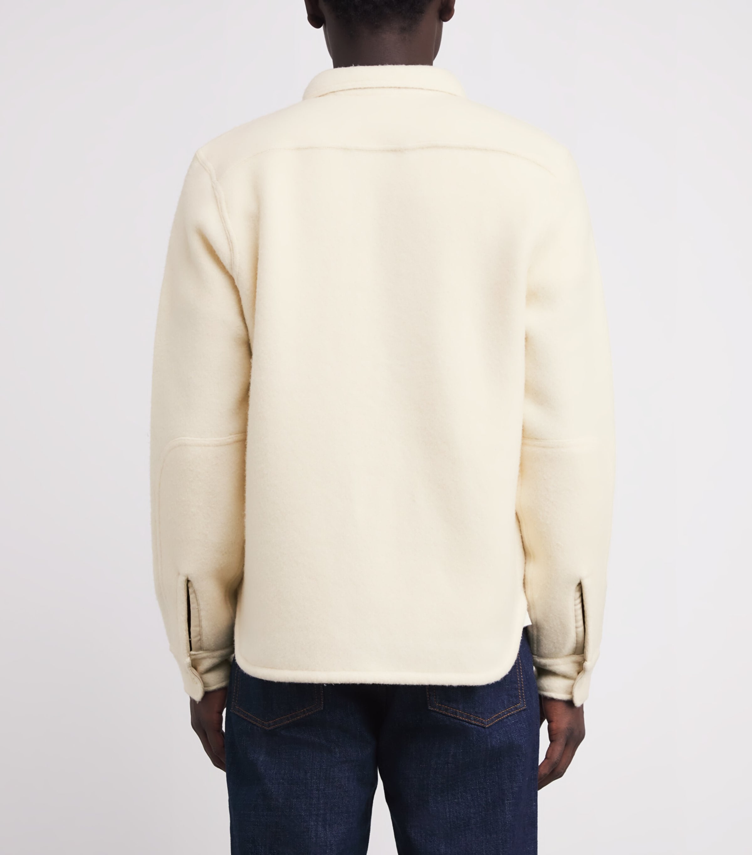 Wool-Blend Felt Overshirt ANDOVER CREAM Image 4