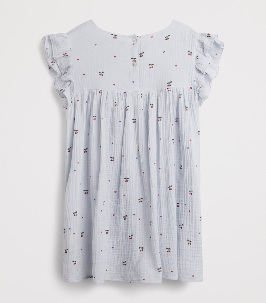 KONGES SLOJD Organic Cotton Printed Coco Dress (9 Months-10 Years) Chrry Bl Image 2