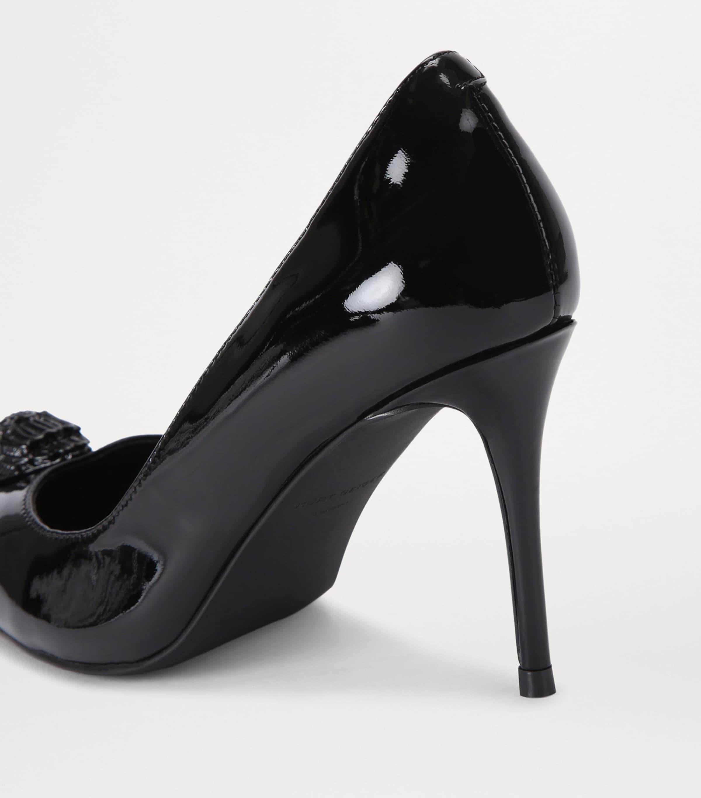 Kurt Geiger London Patent Leather Belgravia Eagle Pumps Black Image 2