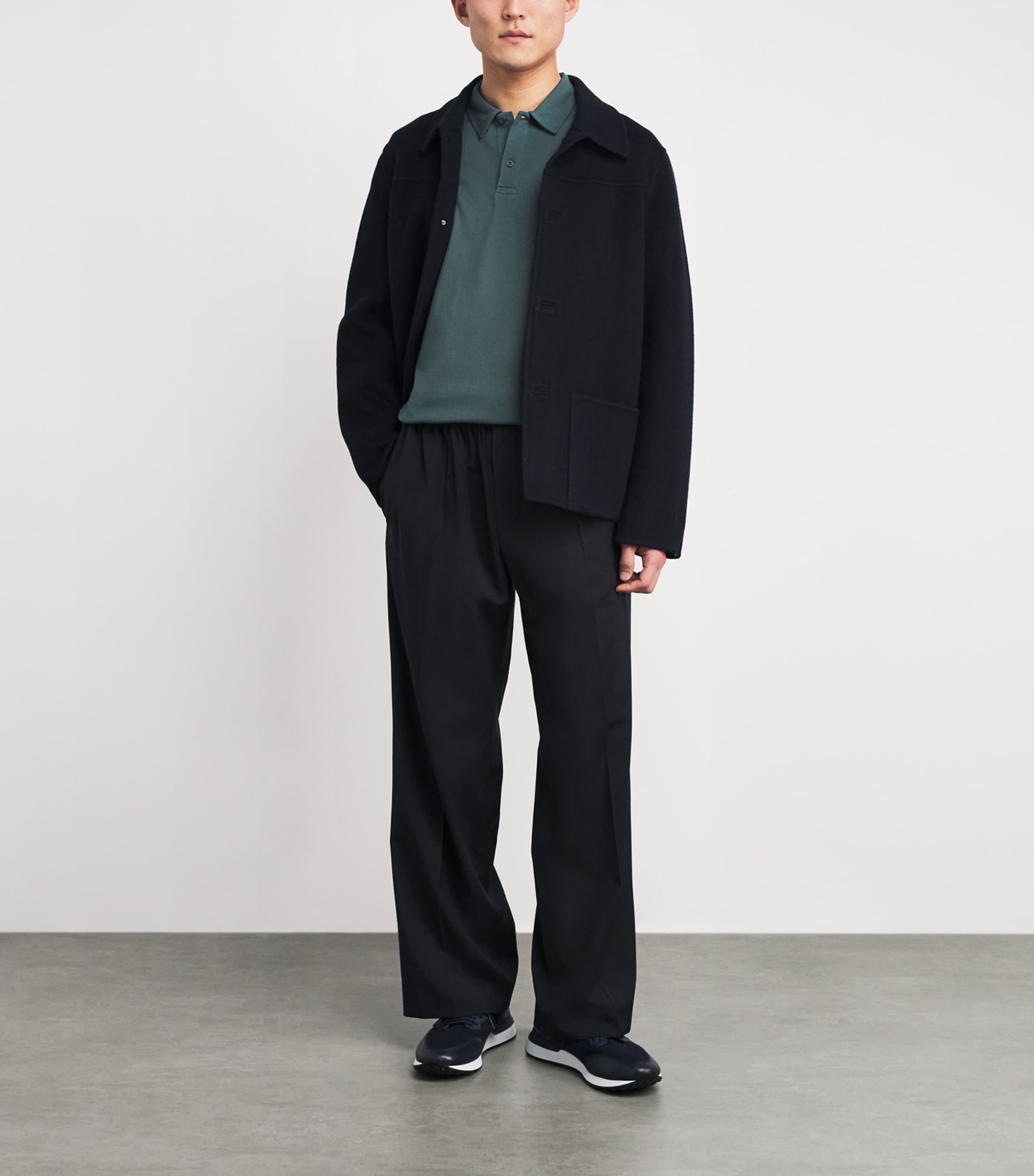 Supima Cotton Riviera Polo Shirt DARK PETROL26 GNIT Image 2